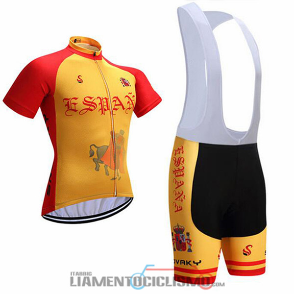 Abbigliamento Ciclismo Espana 2017 Giallo e Rosso